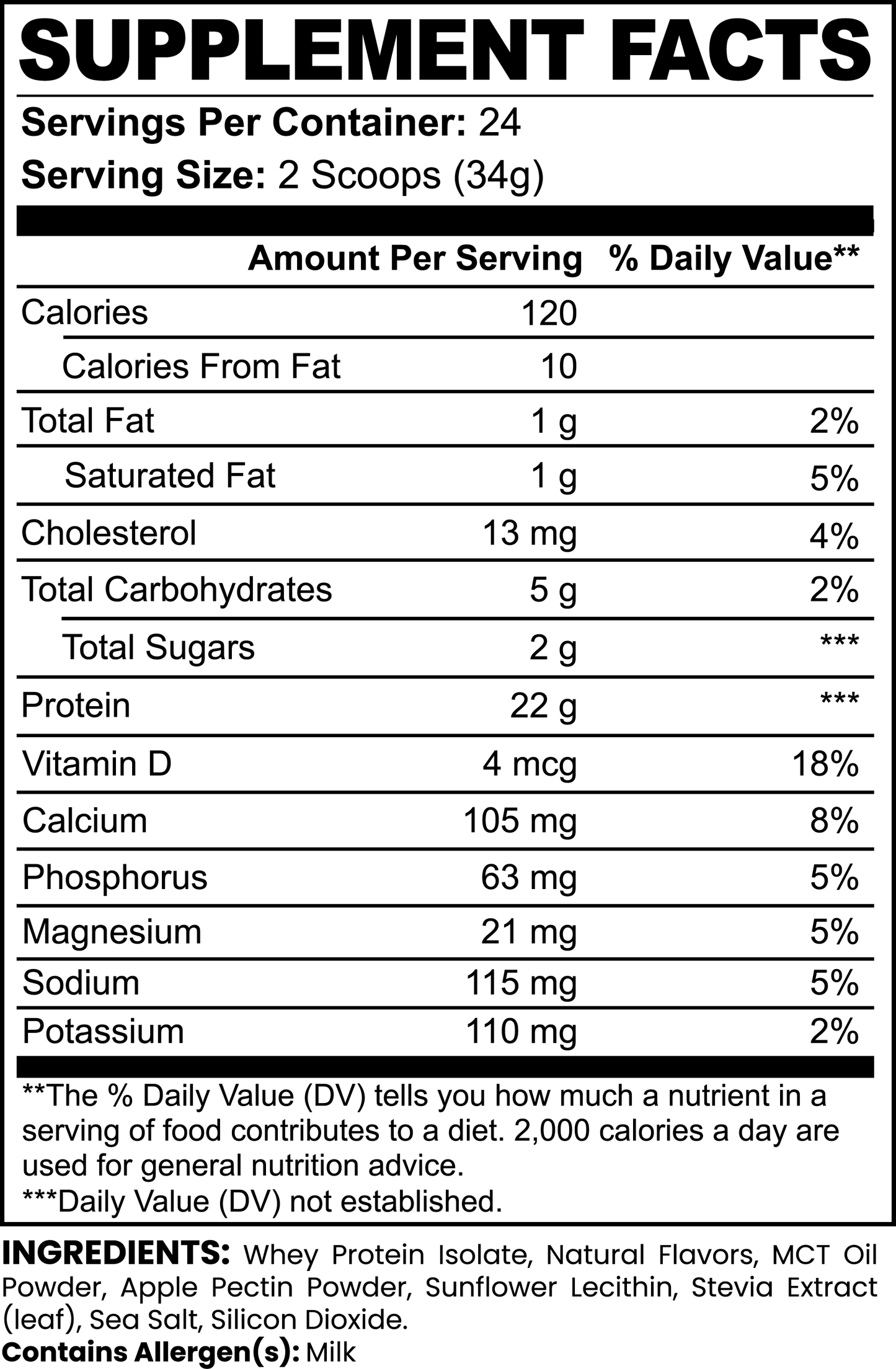 Whey Protein Isolate (Vanilla) by Project M