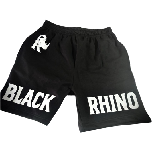 Limited Edition Black Rhino Logo Shorts