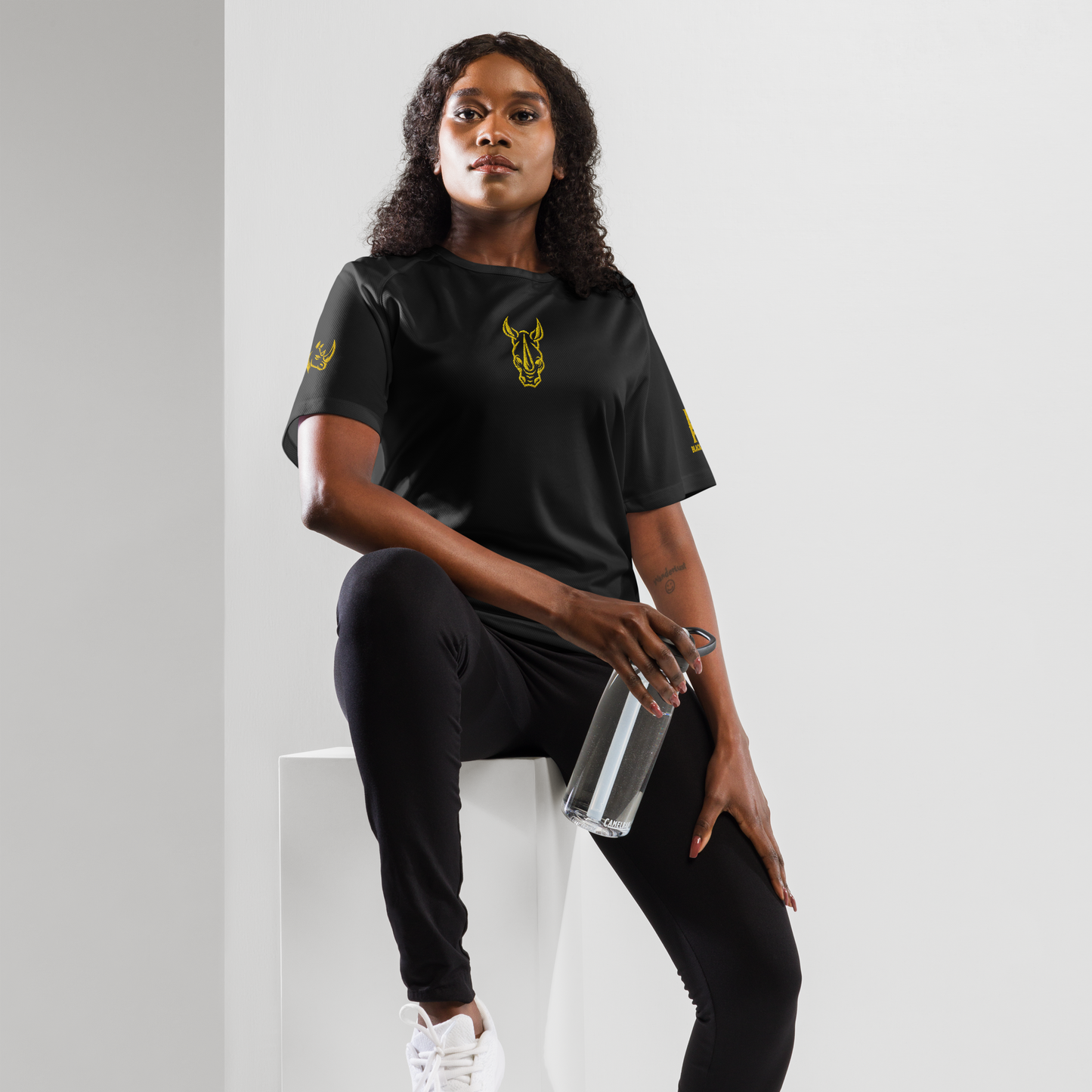 Black Rhino Embroidered sports jersey