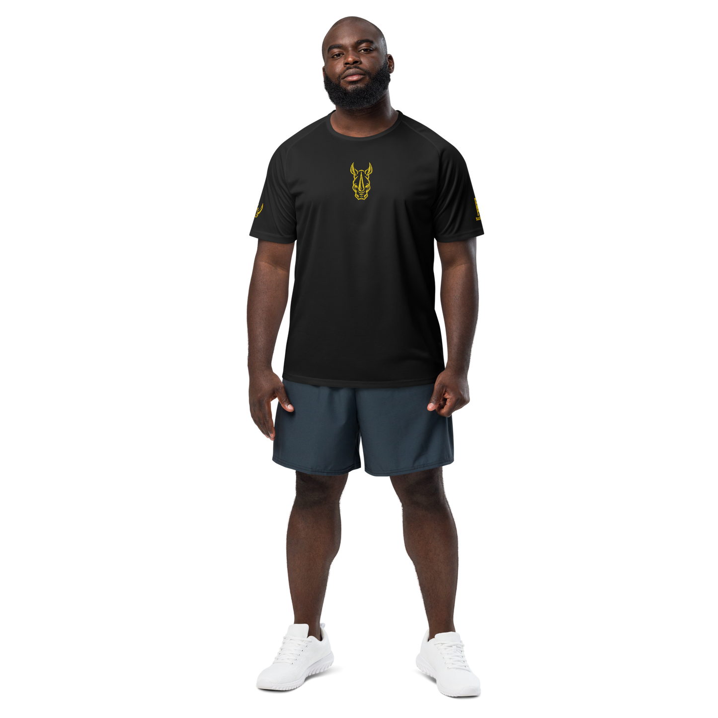 Black Rhino Embroidered sports jersey