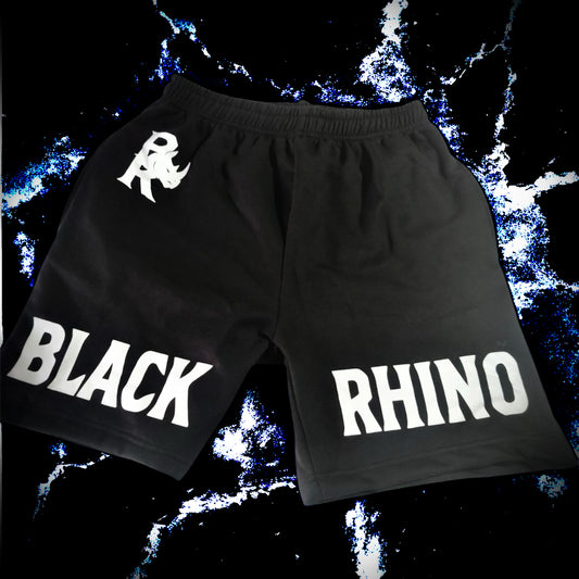 Limited Edition Black Rhino Logo Shorts