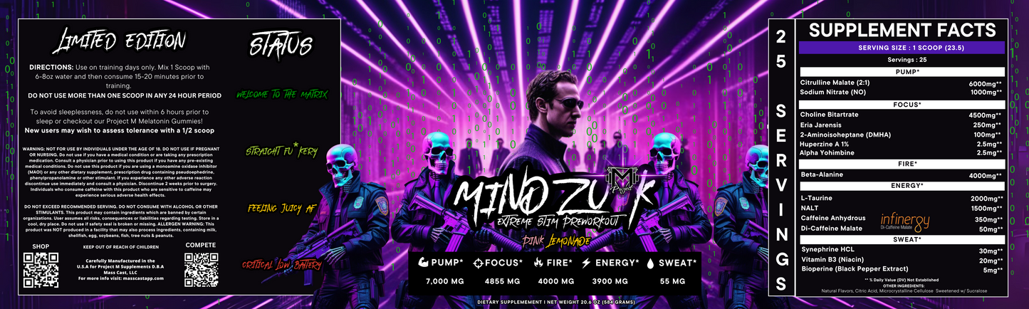 Mindfu*k Extreme Stim Pre-Workout by Project M