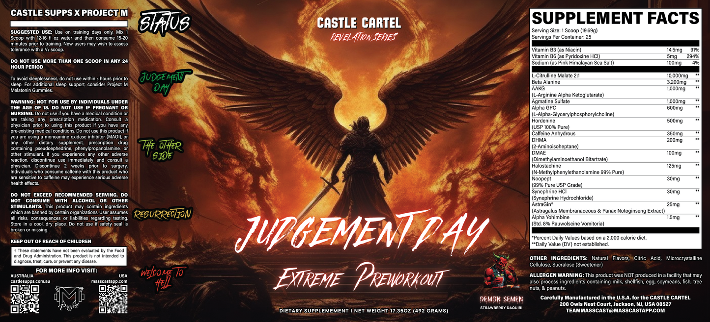 Judgement Day Extreme Preworkout by Project M