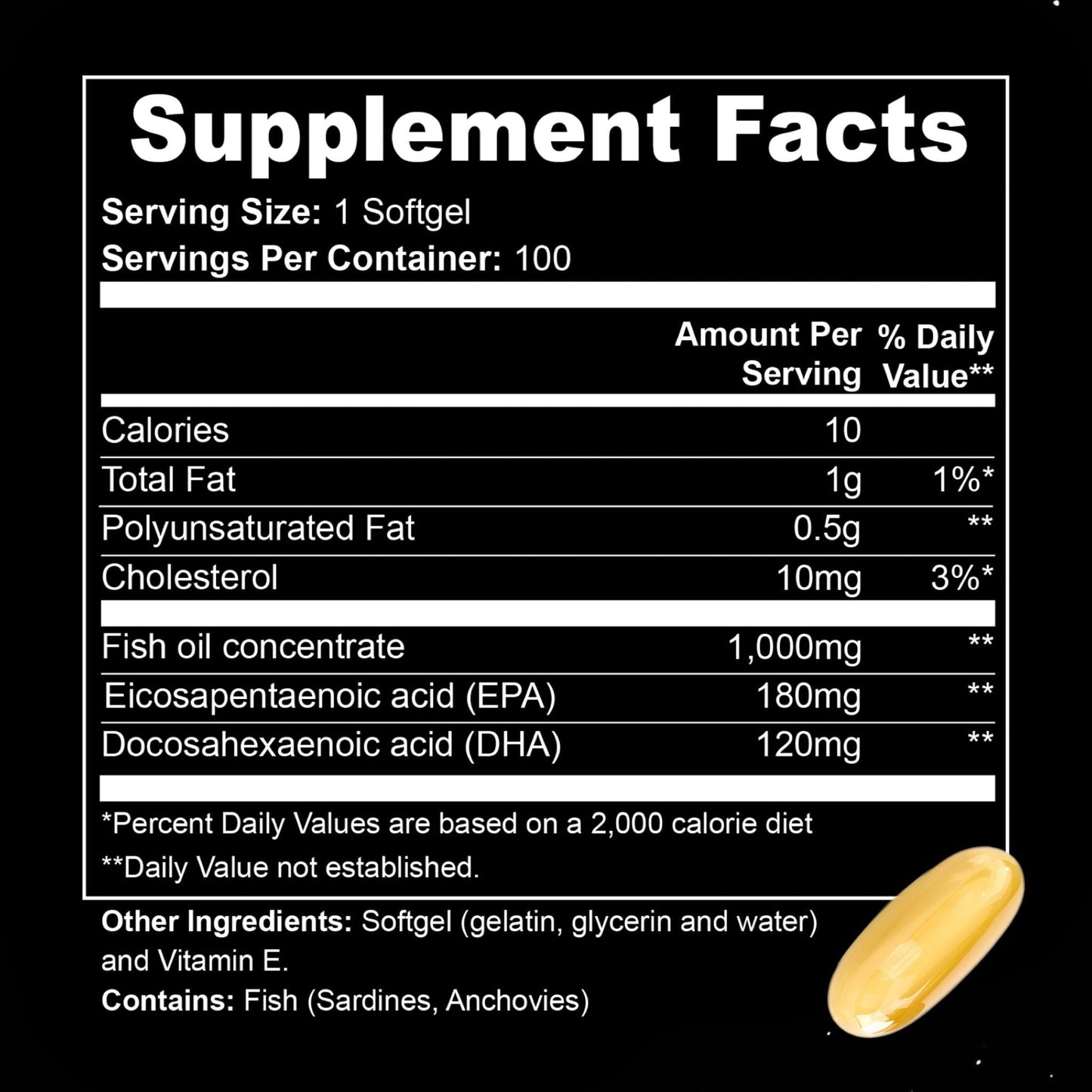 Omega 3 DHA + EPA Softgels by Project M
